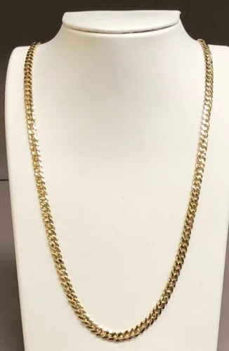 14k Yellow Gold 24" Solid Miami Cuban Curb Link 5.5 mm 35 Grams Chain Necklace