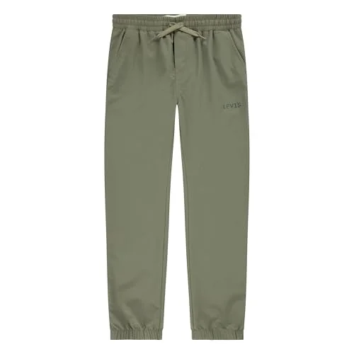 Levi's Twill Jogger Pants with Elastic Waistband and Tapered Legs for Active Kids