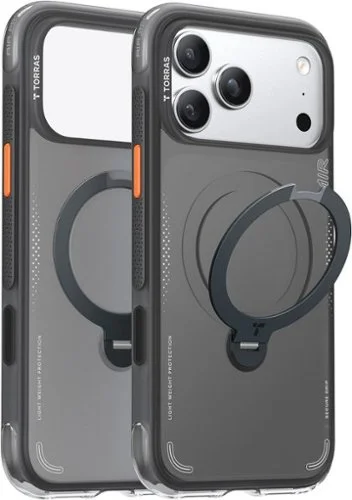 TORRAS Ostand Q3 Air Case for iPhone 18 Pro and iPhone 17 Pro with 180&deg; Kickstand, Shadow Black