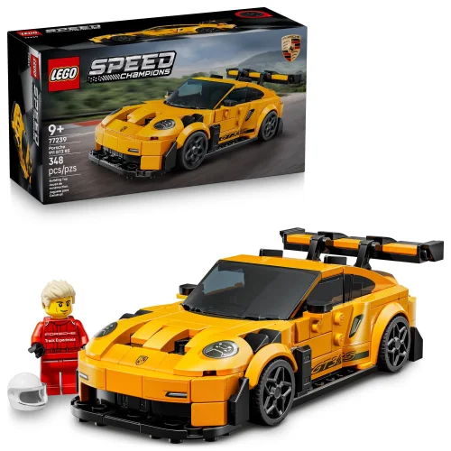 LEGO Speed Champions Porsche 911 GT3 RS Super Car Building Set Model Kit for Kids and Racing Fans