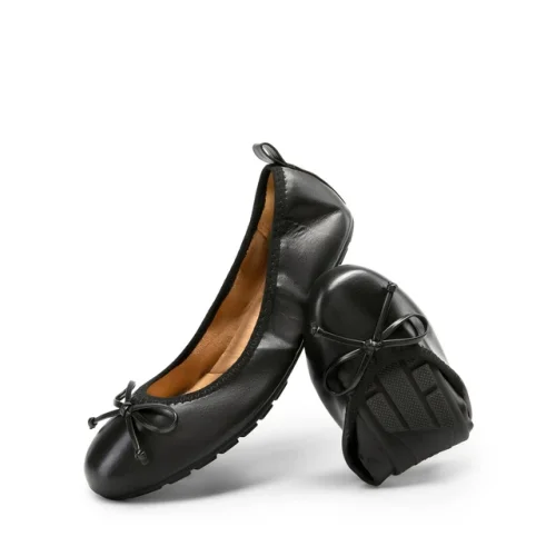 Women Foldable Ballet Flat Shoes Round Toe Comfortable Slip On Dress Flat Shoes