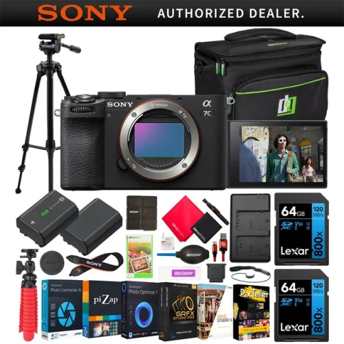 Sony a7C II Mirrorless Camera Body Black with Included Bag and Accessories Kit Bundle