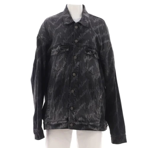 Balenciaga Scribble Logo Jacket Printed Denim