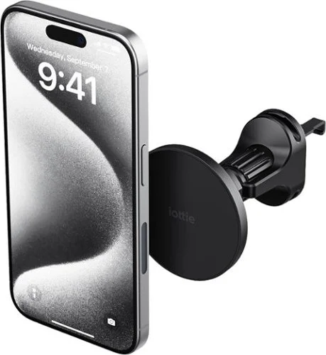 iOttie iTap 3 MagSafe Compatible Air Vent Car Mount with Magnetic Adapter Ring - Carbon Black