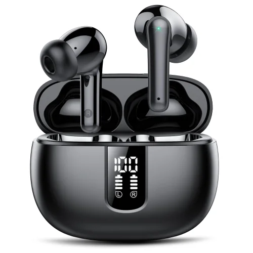 Bluetooth Headphones True Wireless Earbuds with 40H Playback, Stereo Deep Bass and LED Display
