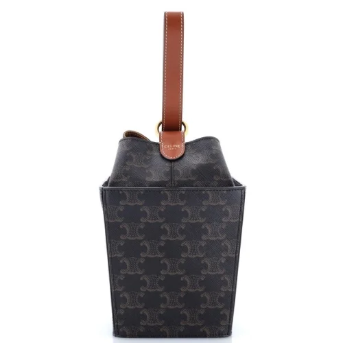 Celine Strap Box Top Handle Bag in Triomphe Coated Canvas