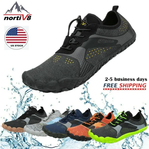 NORTIV8 Men Water Shoes Quick Dry Barefoot Swim Diving Surf Aqua Sport Vacation Footwear