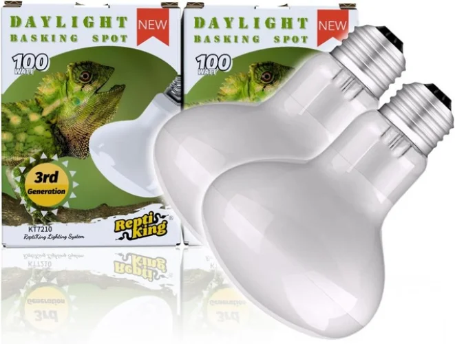 2-pk Repti King Daylight Basking Spot 100 Watt KT7210 3rd Generation 16z