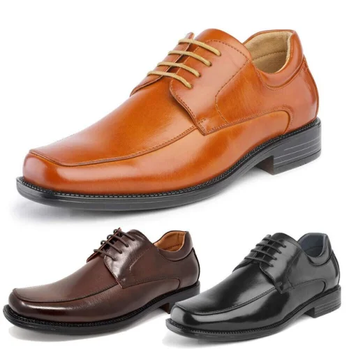 Men's Oxfords Shoes Square Toe Lace up Classic Dress Business Shoes Available in Sizes 6.5 to 15