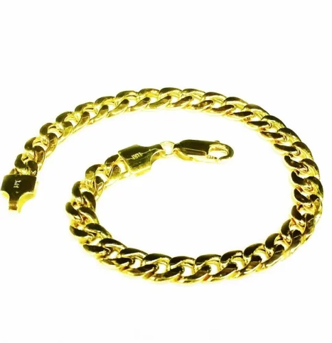10k Yellow Gold 8.5" Mens Miami Cuban Curb Link 4.5mm 4.6 Grams Chain Bracelet