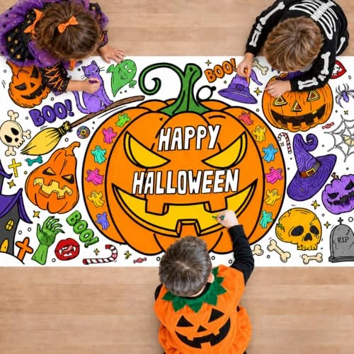 Halloween Crafts for Kids - Halloween Giant Coloring Tablecloth/Poster