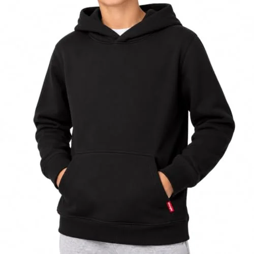 Wrangler Boys Hoodie - Boys and Toddlers, Fleece Pullover Sweatshirt in Black