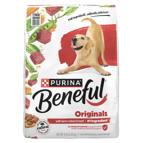 Purina Beneful Originals With Farm-Raised Beef Adult Dry Dog Food, 14lb Bag