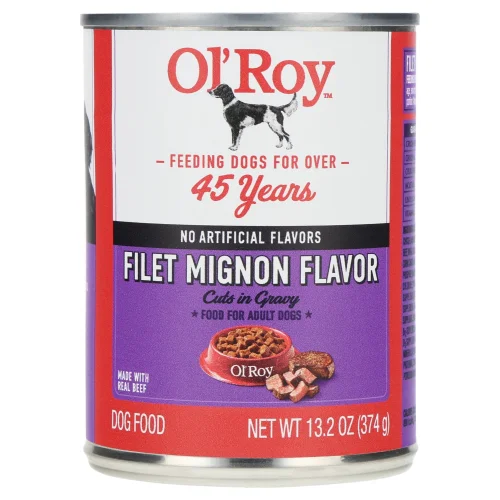 Ol' Roy Filet Mignon Flavor Cuts in Gravy Wet Dog Food, 13.2 oz Can