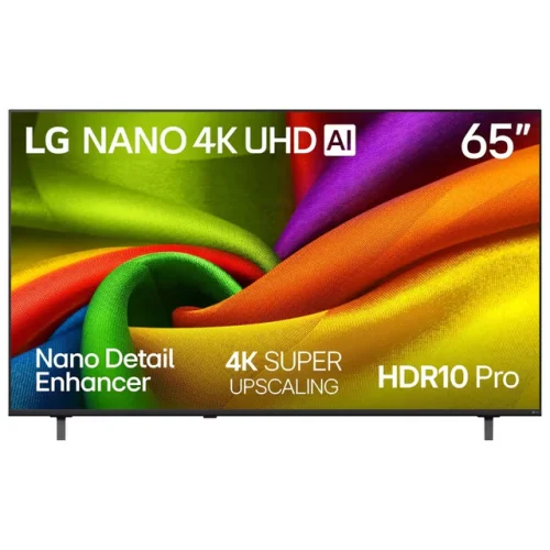 LG NU85 65-inch 4K UHD Smart TV with &alpha;7 AI Processor 4K Gen9 and webOS 26 Operating System