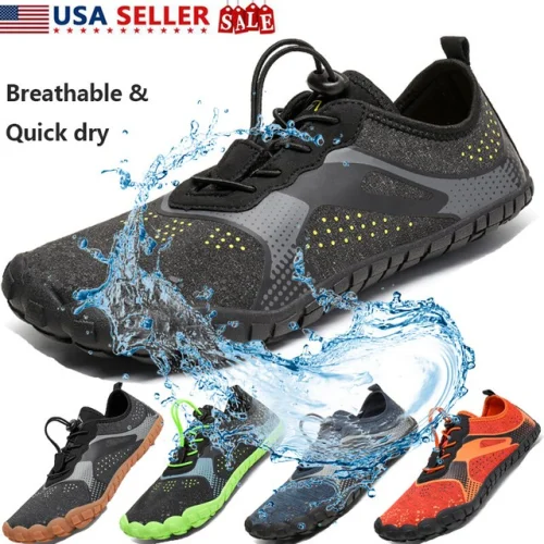 NORTIV8 Men's Water Shoes Quick Dry Barefoot Swim Diving Surf Aqua Sport Beach Footwear