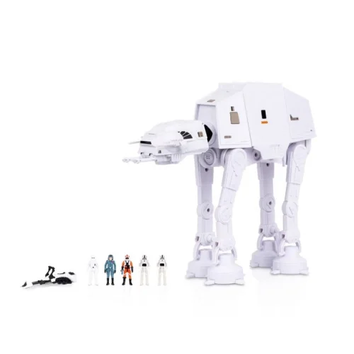 9pc Star Wars Micro Galaxy Squadron AT-AT Walker and Figures Playset with Lights and Sounds
