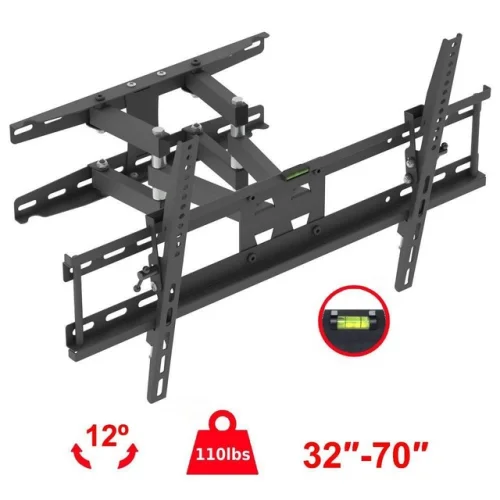 Articulating Full Motion TV Wall Mount Swivel Bracket for 32 to 70 Inch Television Displays