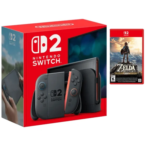 Nintendo Switch 2 Gaming Console Bundle with The Legend of Zelda: Breath of The Wild Game