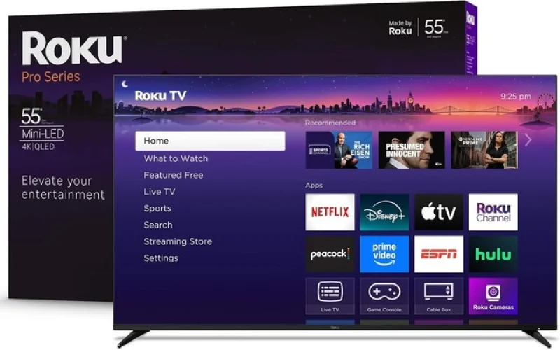 Roku 55" Class Pro Series 4K QLED Mini-LED Smart Roku TV (2025) (Refurbished)