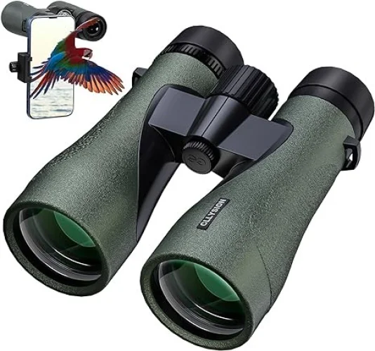 GLLYSION 12X50 HD Binoculars High Power Binoculars BaK4 GS-B1 - GREEN