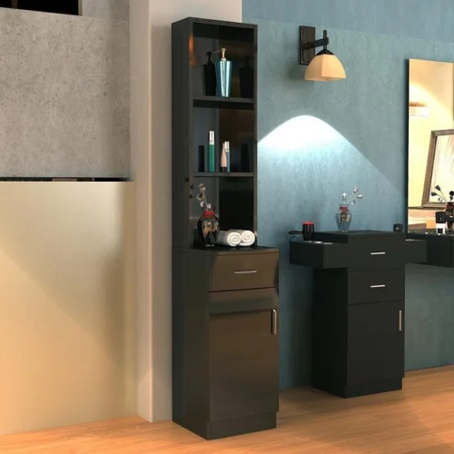 Floor Wall-Mounted Salon Station Barber Cabinet Furniture Spa Beauty Equipment