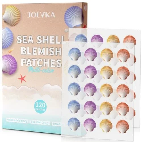 JOLVKA SeaShell Blemish Patches Hydrocolloid Acne Zit Spot Stickers 120 Count