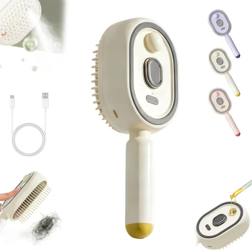 1-Pack Generic Electric Spray Air Cushion Massage Comb with Red Light Therapy and 10ml Nano Tank