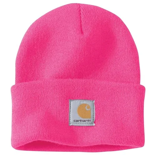 Carhartt Men's Knit Cuffed Beanie, Pink Glow, One Size