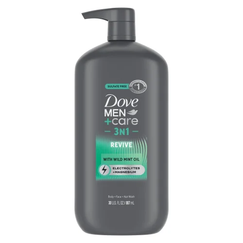 Dove Men+Care Body and Face Wash with Tea Tree Oil, Invigorating Revive 3N1, 30 fl oz