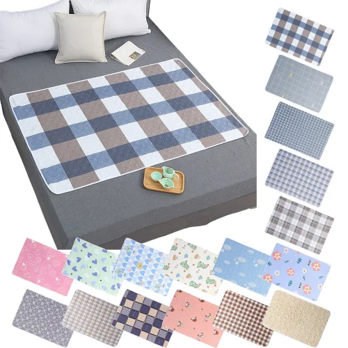 Wzzjkit Bed Pads Washable Waterproof, 59" x 39" Incontinence Bed Pads, Waterproof Bed Pad & Pee Pad, Great for Kids, Adults, The Elderly and Pet
