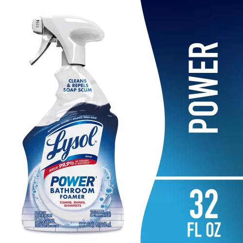 Lysol Power Foaming Bathroom Cleaner, Multipurpose Disinfectant Spray, 32 fl oz, Zero Bleach Formula