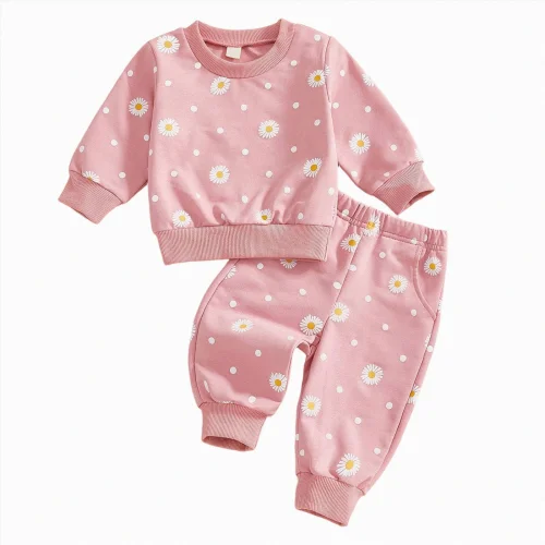 Xyant Toddler Baby Girl Clothes Cute Long Sleeve Sweatshirt Sweatpant Outfits Fall Winter Tops Pant Outfit Sweatsuit,Size 18-24 Months