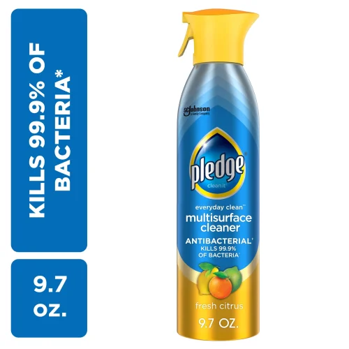 Pledge Everyday Cleaner Multi Surface Antibacterial Cleaner, Aerosol, Fresh Citrus, 9.7 oz