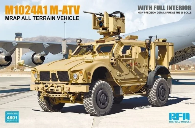 RYEFIELD MODEL RFM RM-4801 1/48 M1024A1 M-ATV MRAP All Terrain Vehicle Scale Model Kit