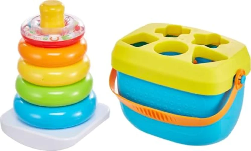 Fisher-Price Baby&rsquo;s First Blocks & Rock-a-Stack Toy Set