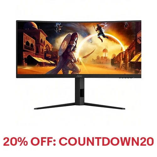 AOC CU34G4HV 34" VA Panel Curved Gaming Monitor LED WQHD 3440x1440 200Hz 0.5ms