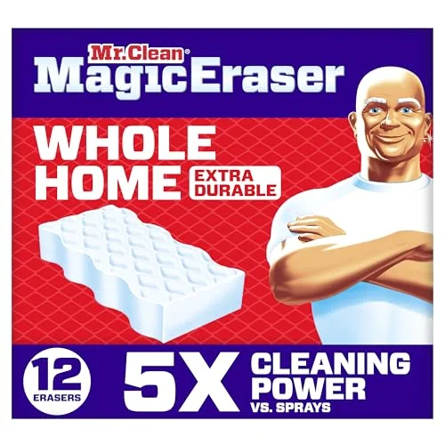 12ct Mr. Clean Magic Eraser All Purpose Cleaning Scrubber Pads for Kitchen, Bathroom and Walls
