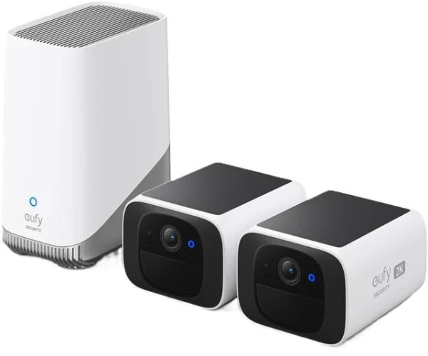 eufy SoloCam S220 Wireless Home Security System 2K Outdoor Cameras with Solar Powered Capability