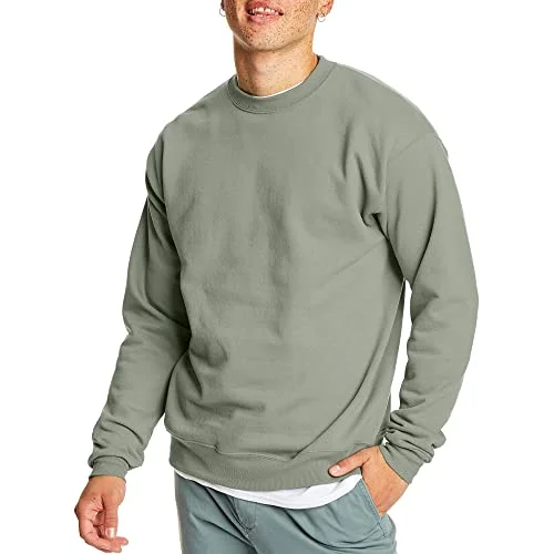 Hanes Mens Ecosmart Crewneck Sweatshirt, Stonewashed Green, XX-Large US