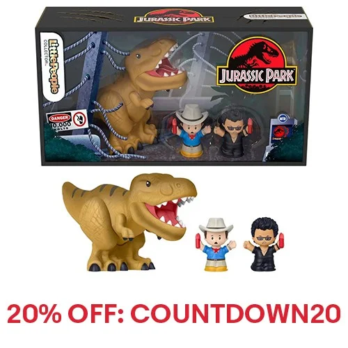 Little People Collector Jurassic Park Special Edition Set with Dinosaur