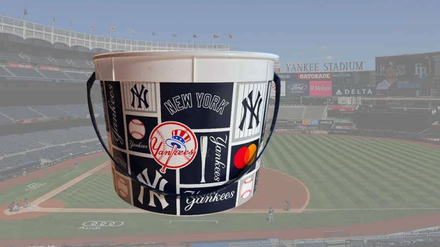 NY Yankees Yankee Stadium 2025 Collectible Pail Bucket for Chicken and Popcorn 16 Ounce Capacity