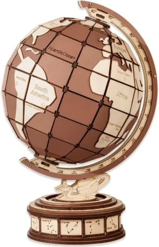 Rolife ROKR 3D Wooden Puzzles Globe DIY Model Building Toy for Adults