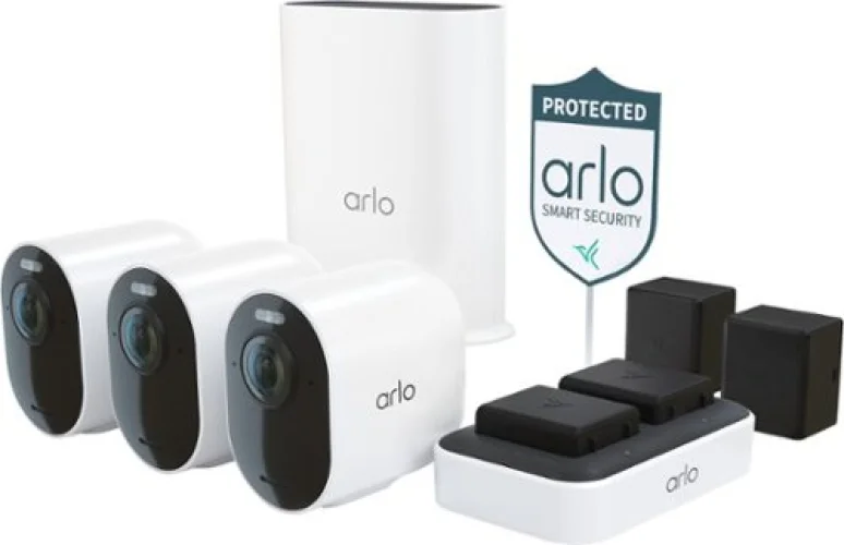 3-Cam Arlo Ultra Outdoor Security Camera 4K HDR (3rd Gen, 2025 Release) - Wireless, Rechargeable