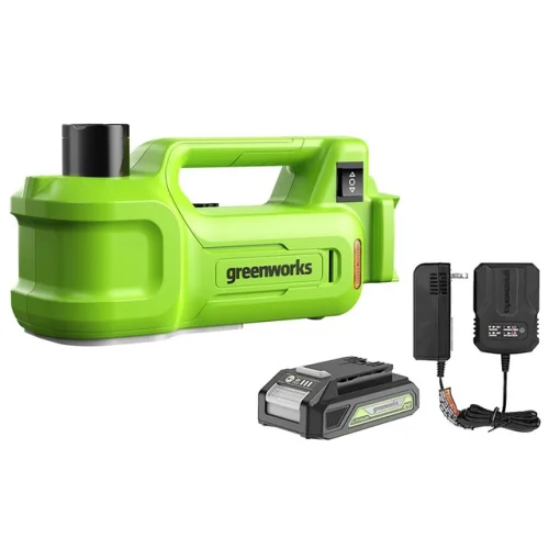 Greenworks 24V Cordless Car Jack Tool 3 Ton Max Loading w/ 2Ah Battery & Charger