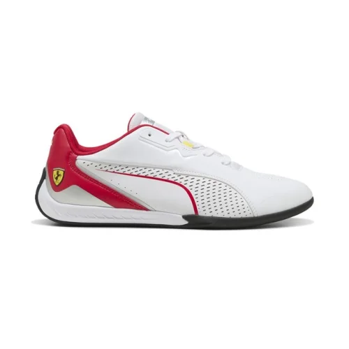 PUMA Scuderia Ferrari Drift Cat 11 Lace Up Mens White Sneakers Casual Shoes
