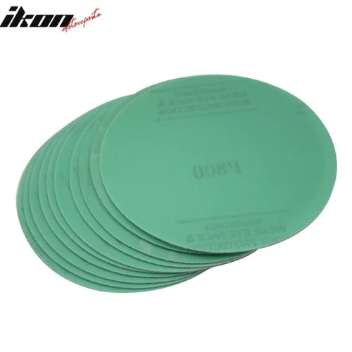 10PC 800 Grit 5-Inch PSA Green Auto Sanding Paper Sheets for Repair and Sanding Applications