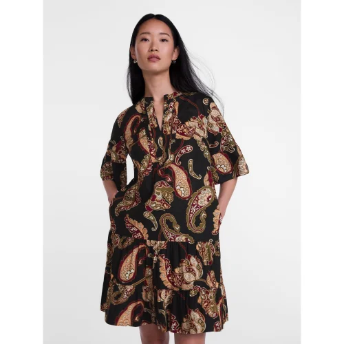 Scenario Women's and Women's Plus V-Neck Mini Dress with Flutter Sleeves, Available in Sizes XS-4X
