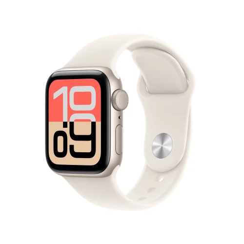 Apple Watch SE 3 GPS 40mm Smartwatch with Starlight Aluminum Case and Starlight Sport Band S/M