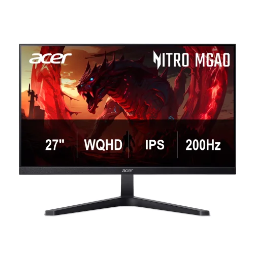 Acer Nitro 27" WQHD (2560 x 1440) IPS Gaming Monitor with AMD FreeSync Premium, 200Hz, 0.5ms, Black
